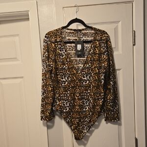 Fashion Nova Wild Patterned Bodysuit ✨️⭐️NEW.  ⭐️✨️